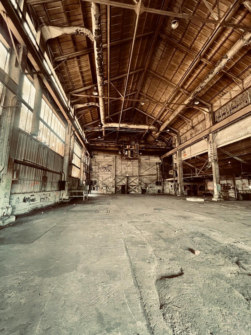 Before renovation - abandoned warehouse